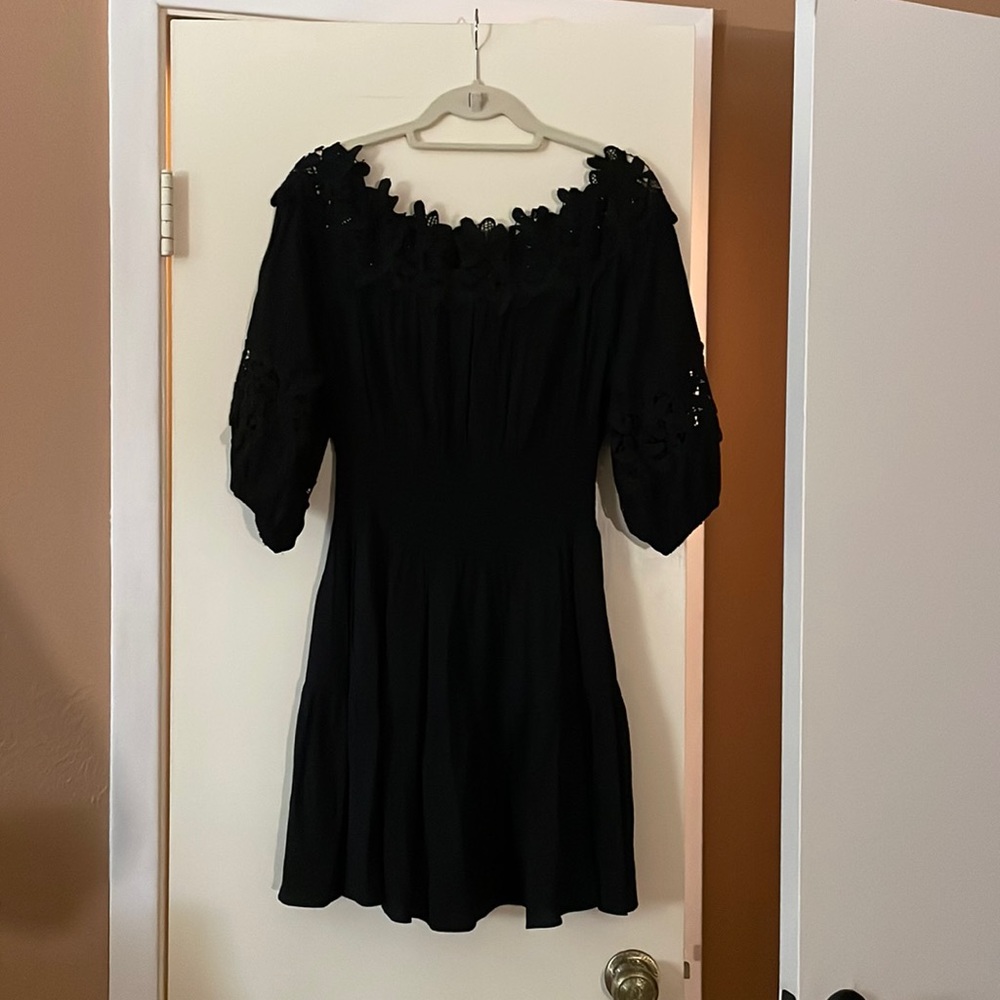 Little Black Dress! Off Shoulder, Gianni Bini Lace Details